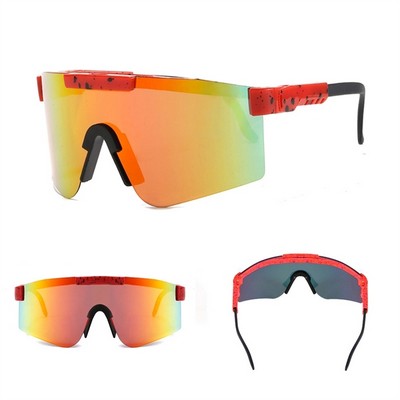 Colored cycling sunglasses Outdoor sports windproof