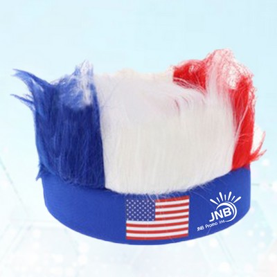 Crazy American Wig with Headband