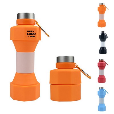 Collapsible Collapsible Collapsible Silicone Dumbbell Water Bottle