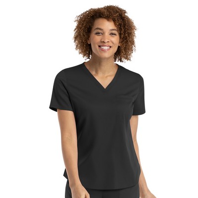 Maevn - Matrix - Women's One-Pocket V-Neck Tuck-In Top