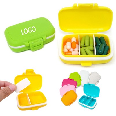 3 Removable Compartments Travel Pill Box