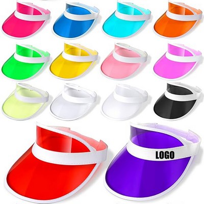 Unisex Sun Visors Plastic Clear Cap