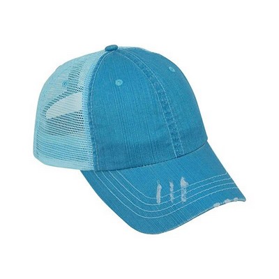 Mega Cap™ Washed Herringbone Cotton Trucker Cap