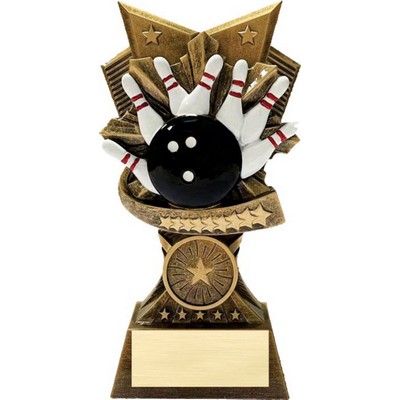 Bowling 3D Design Resin Award - 6" Tall