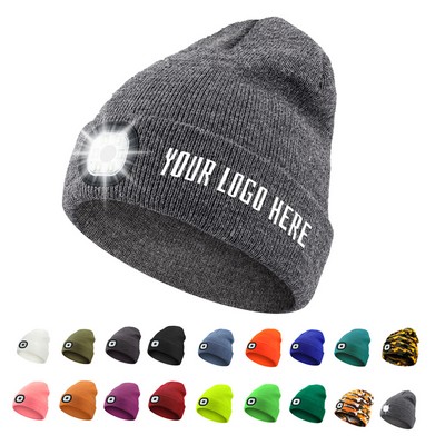 Rechargeable LED Beanie Hat