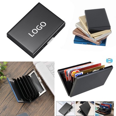 6 Card Slots Stainless Steel Credit Card Holder