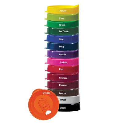 Colored Turn Tab Lid for Clear 22 oz Tumbler with Insert