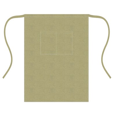 Long Waist Apron 28"x38" with pockets-Square corner -100% Natural Cotton Canvas