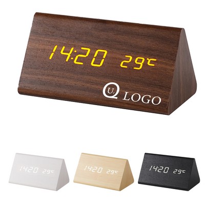 Wooden Electronic Alarm Desk Clock