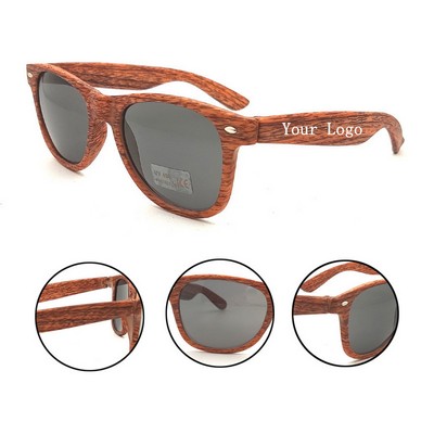 Polarized "Wood Grain" Iconic Sunglasses