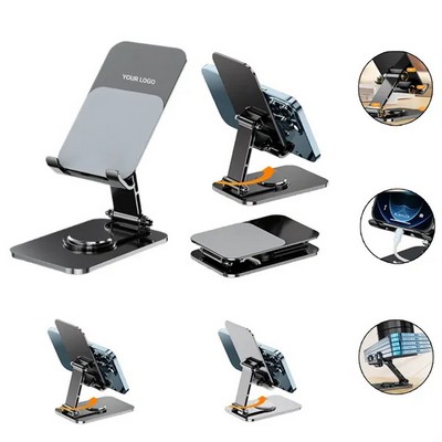 Practical foldable rotating desktop mobile phone stand