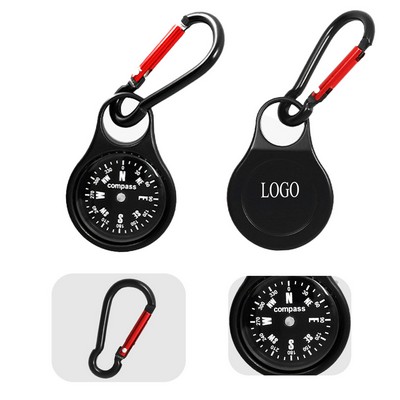 Mini Survival Compass With Carabiner