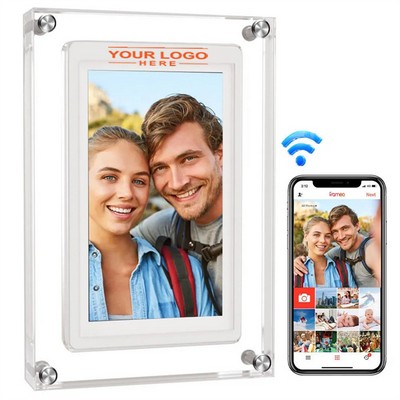 5-Inch WiFi-Enabled Acrylic Digital Photo Frame for Easy Sharing