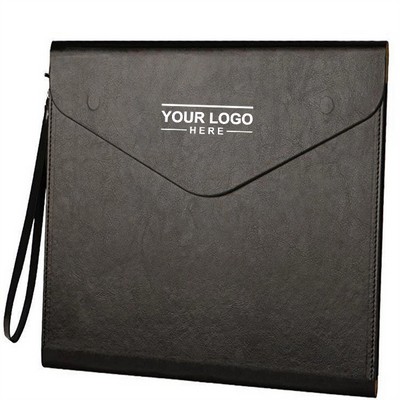 A4 Leather Business Document Folder Bag for Professional Use