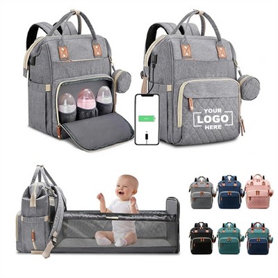 Diaper Bag Backpack with Portable Changing Station