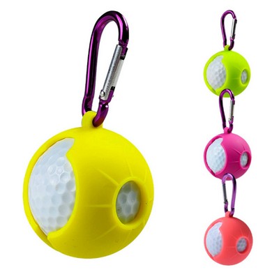 Silicone Golf Ball Holder with Carabiner