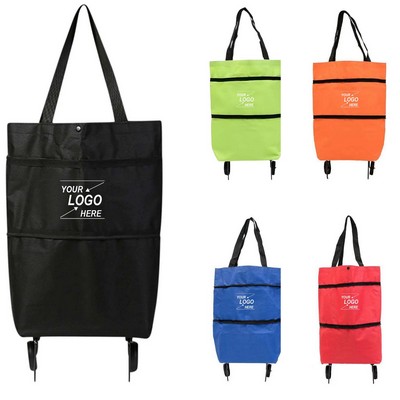 Foldable Shopping Trolley Bag with Wheels