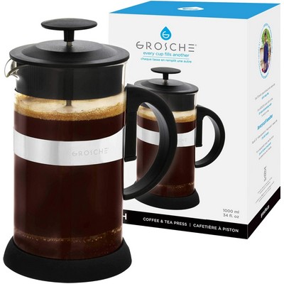 French Press: Zurich - Black, 1000ml/34 fl. oz/8 cup