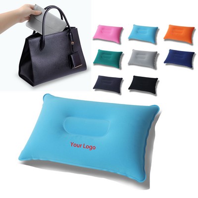 Portable Air Blowing Inflatable Pillow