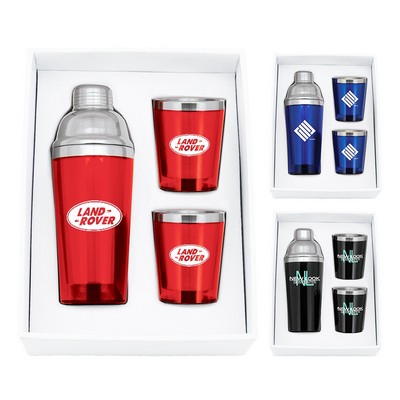 Cocktail Shaker & Tumbler Gift Set