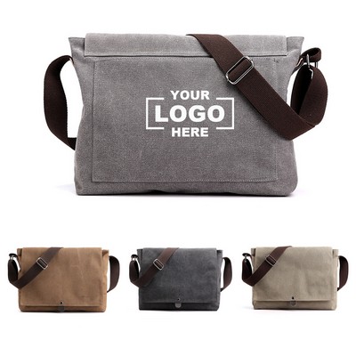 Large Canvas Travel Shoulder Bag for Men and Women