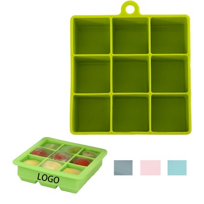 9 Flexible Silicone Ice Cube Trays