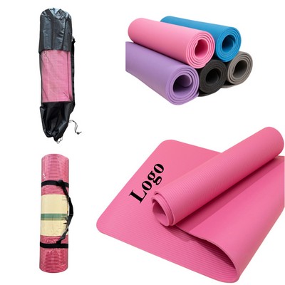 72" NBR Exercise Yoga Mat w/ Belt and Carrying Bag