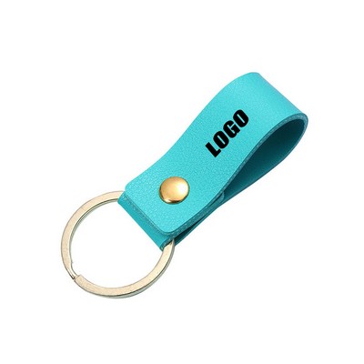 Stylish PU Leather Keychain with Key Ring Design