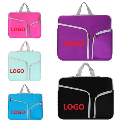 3 Zipper Compartments Neoprene Laptop Sleeve