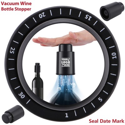 Non-Toxic Vacuum Wine Bottle Stopper with Date Mark