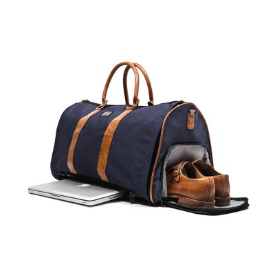 PKG Rosedale Ii Duffel Garment Bag - Navy/Tan