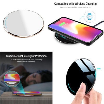 Kidder iBank® Wireless Charger, 10W Charging Pad designed for iPhone and Galaxy Phones