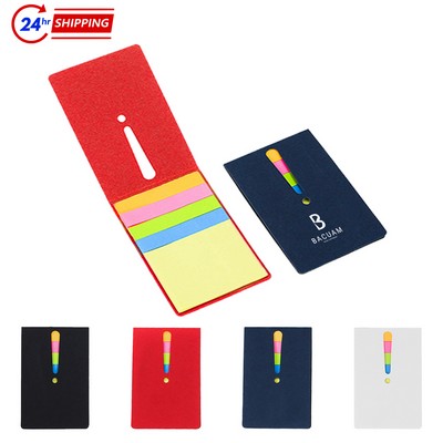 Colorful Notebook w/ Sticky Notes & Flags