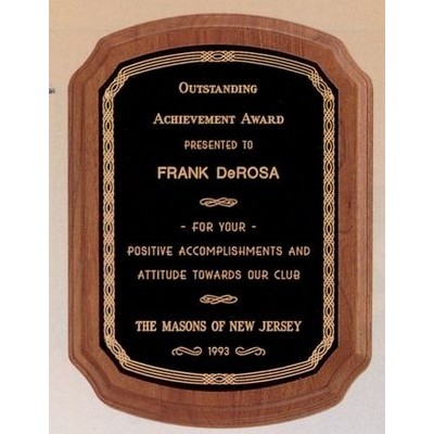 Coventry Series American Walnut Plaque w/ Engraving Plate (10 1/2"x13")