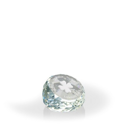 Gem-Cut Crystal Paperweight - Optic Crystal