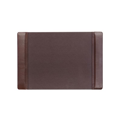 Classic Leather Chocolate Brown Side-Rail Desk Pad (25.5"x17.25")