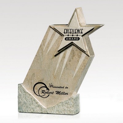 Cappuccino Marble Award - Shooting Star