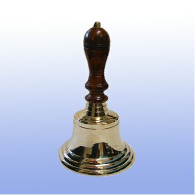 Brass Bell w/Wooden Handle (Screened)