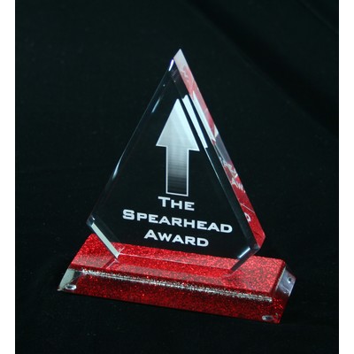 Beveled Glitter Arrow Award