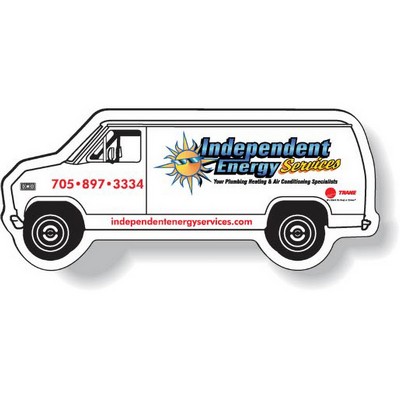 Stock Van Magnet .020 (1.44"x3.4") Full Color Imprint White Vinyl Topcoat