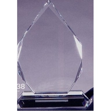 Magic Optical Crystal Small Teardrop Award w/ Diamond Edge