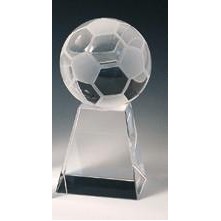 Optic Crystal Faceted Soccer Ball Award