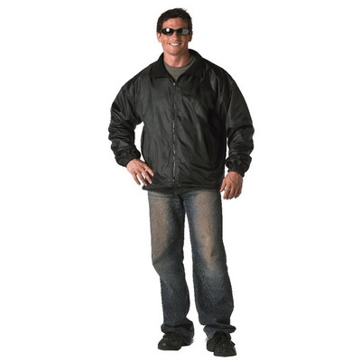 Black Reversible Fleece-Lined Nylon Jacket (S to XL)