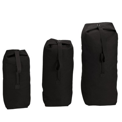 Black Standard Top Load Canvas Duffle Bag