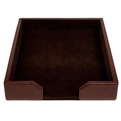 Bonded Leather Dark Brown Letter Tray