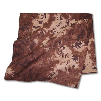 100% Cotton Brown Tie Dye Bandanna (Import) 22"x22"