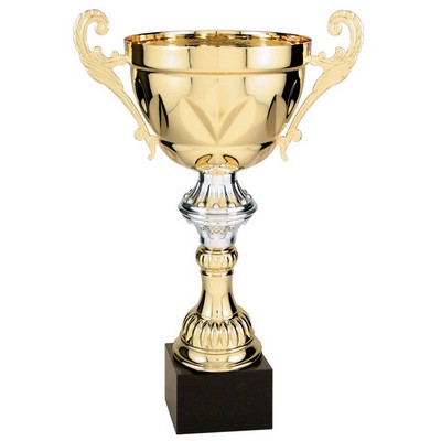 Cup Trophy, Gold - Marble Base - 11 3/4" Tall