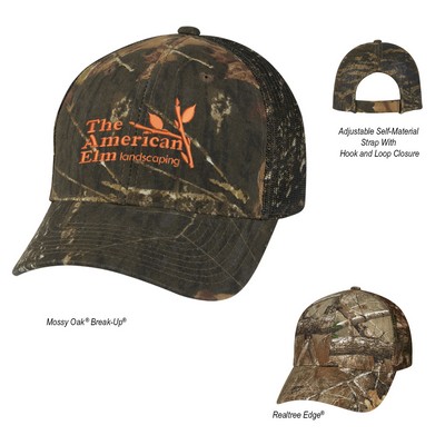 Realtree® And Mossy Oak® Hunter's Retreat Mesh Back Camouflage Cap