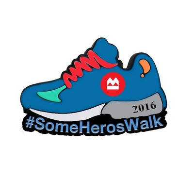 Some Heroes Walk Ribbon Walk Sneaker Pin