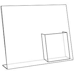 14"w x 11"h Clear Styrene Combo Ad Frame w/Pocket